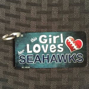 This Girl Loves her Seahawks Novelty Key Chain